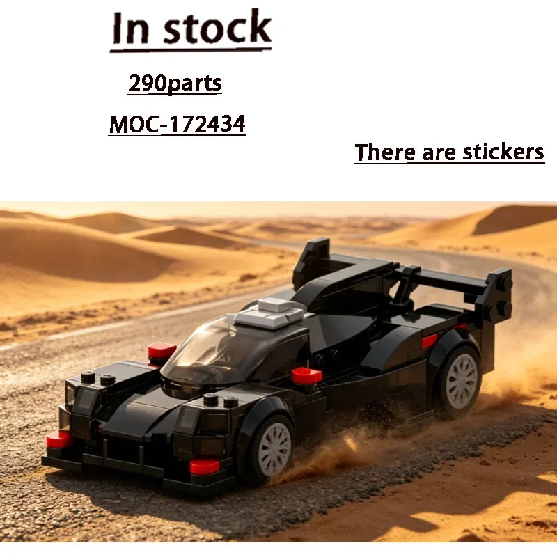 MOC-172434 New Sporty Iconic Super Racer Sports Car Building Block Model 290 Parts New Year Educational Holiday Toy Gift