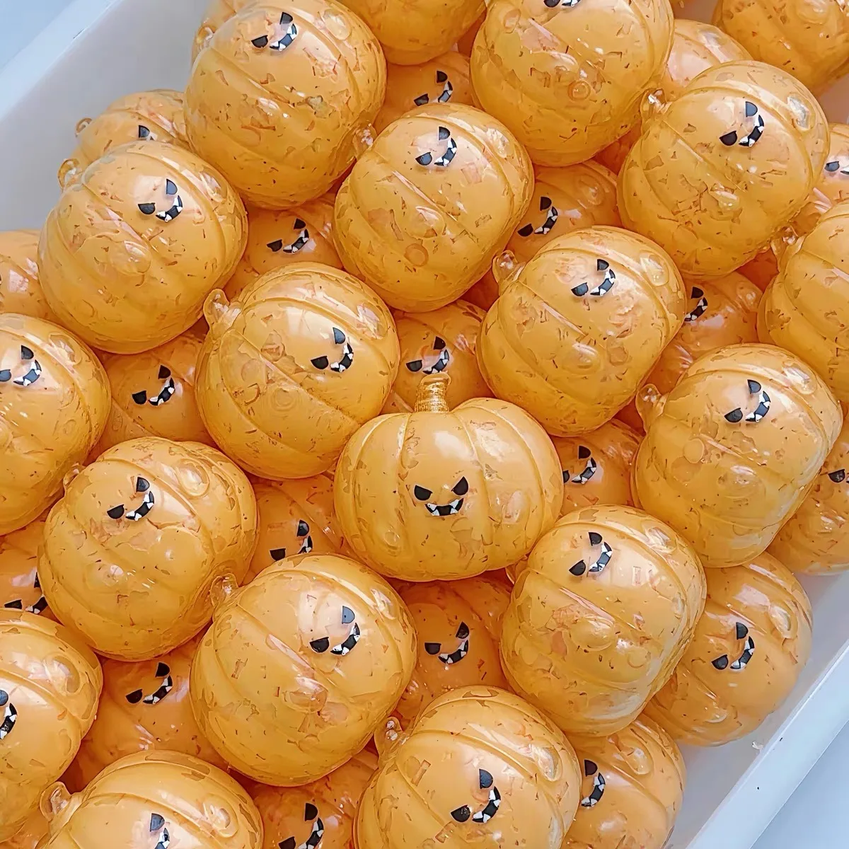 Halloween Squishies Ball Crunchy Handmade Pumpkin Squishy Toy Slow Rising Squeeze Stress Relief Toy Halloween Party Favor Gifts - view 2