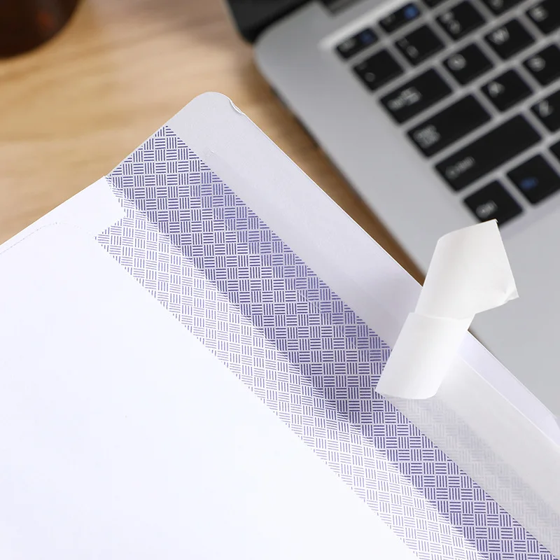 10-100 قطعة ظرف أبيض بدون نافذة 10 # يمكن لظرف الأعمال الآمن أن يحمل ظرفًا ذاتيًا من فاتورة الورق مقاس A4 #1