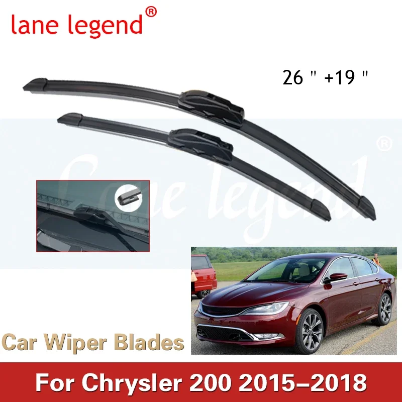 Car Windshield Wiper Blade Soft Rubber Frameless WiperFor Chrysler 200 2015-2018 26