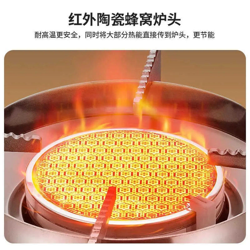 Estufa de casete BDZ-330B, estufa de gas portátil para el hogar, acampar al aire libre, a prueba de viento, no recoger utensilios de cocina