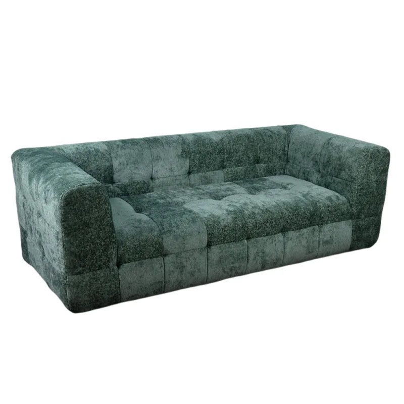 Sponge Filling Velvet Fabric Vacuum Compressed Design*Modern Simplicity Two Seat Octagon Frameless Sofa High Resilience