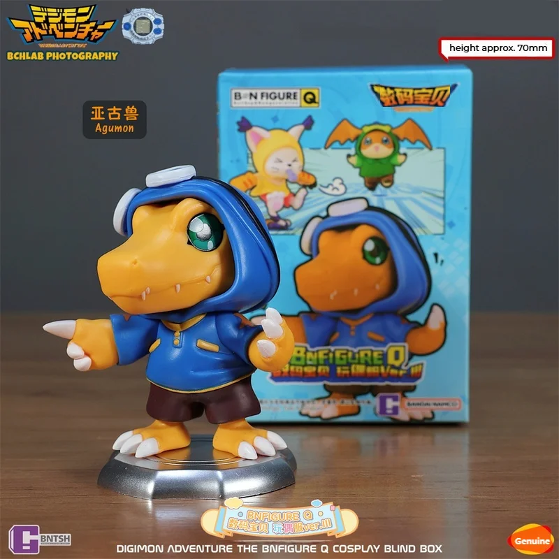 Digimon Avebture The Bnfigure Q Cosplay V3 Series Caixa Cega Kawaii Anime Figura Carro Decoração de mesa para casa Presente surpresa para crianças e homens