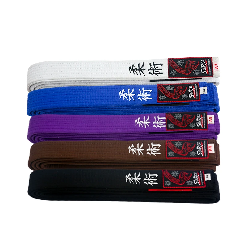 Sunrise High-End Professional Judo Belt with Embroidered Martial Arts Uniform Sash Premium Quality Sport Fitness Supplies