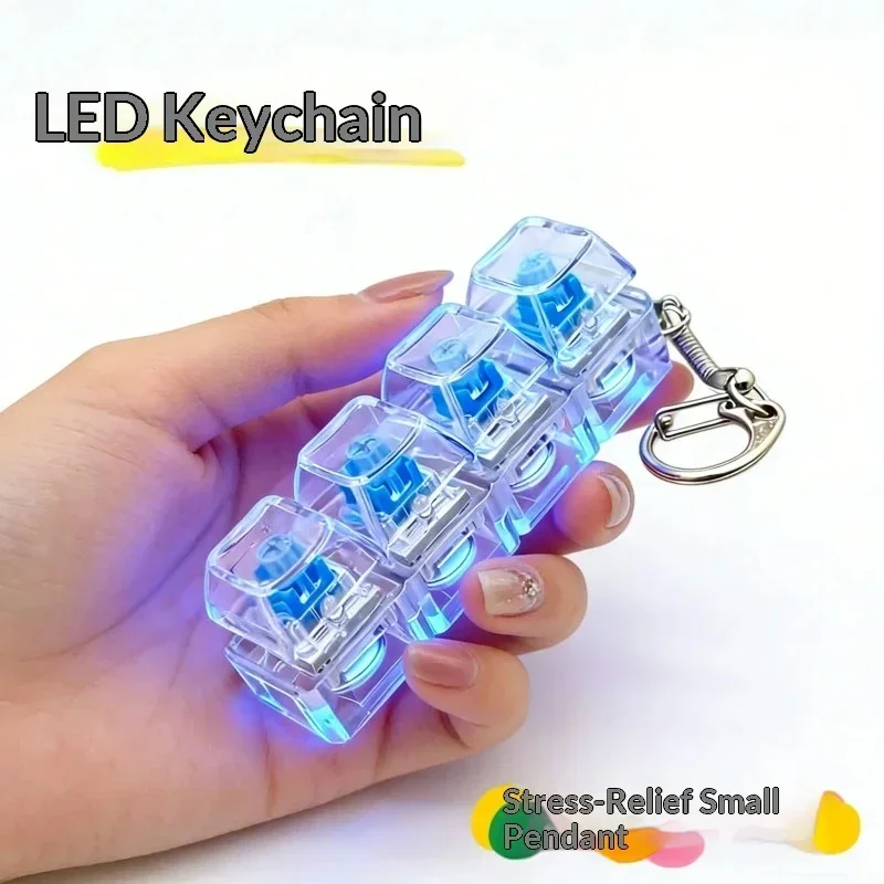 Mechanical Keyboard Axis Tester Keychain Stress Relief Clicker Keyboard Pass The Time Tool For Relax Pendant Gift