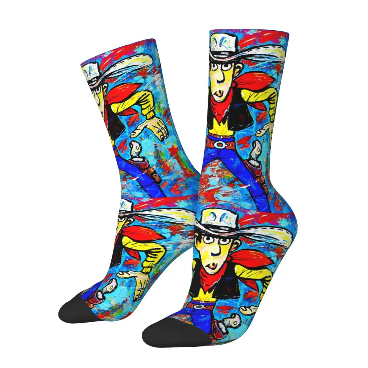 

Cowboy Adventure Anime Unisex Winter Socks Running Happy Socks street style Crazy Sock