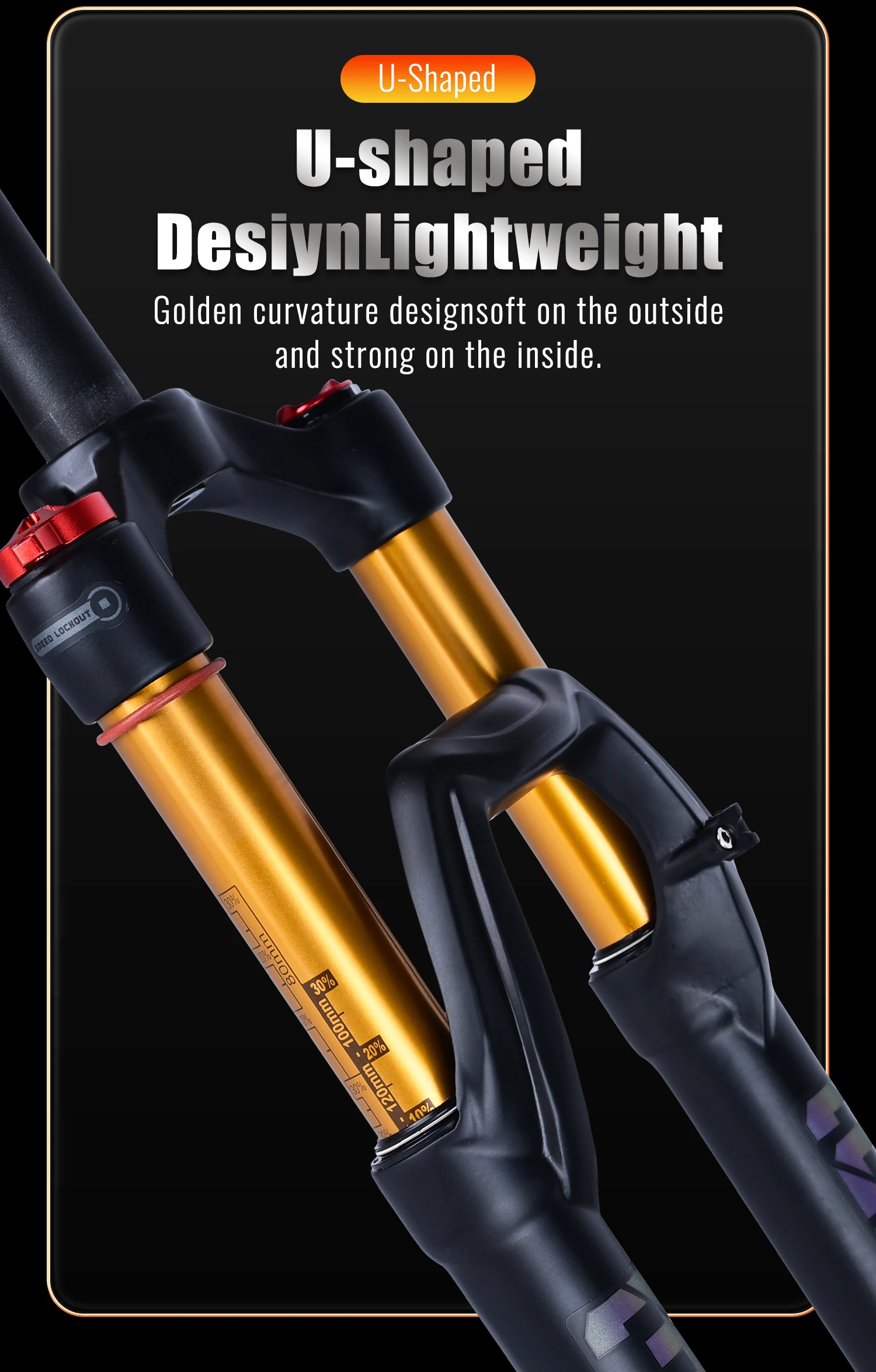 Nanlio X7PRO Fahrrad-Federgabeln, Öl-Gas-Gabel, 120/140 mm, Federweg 26/27,5/29 Zoll, Dämpfung und Rückprall-Aluminiumlegierung, 1,75 kg – Detail 10