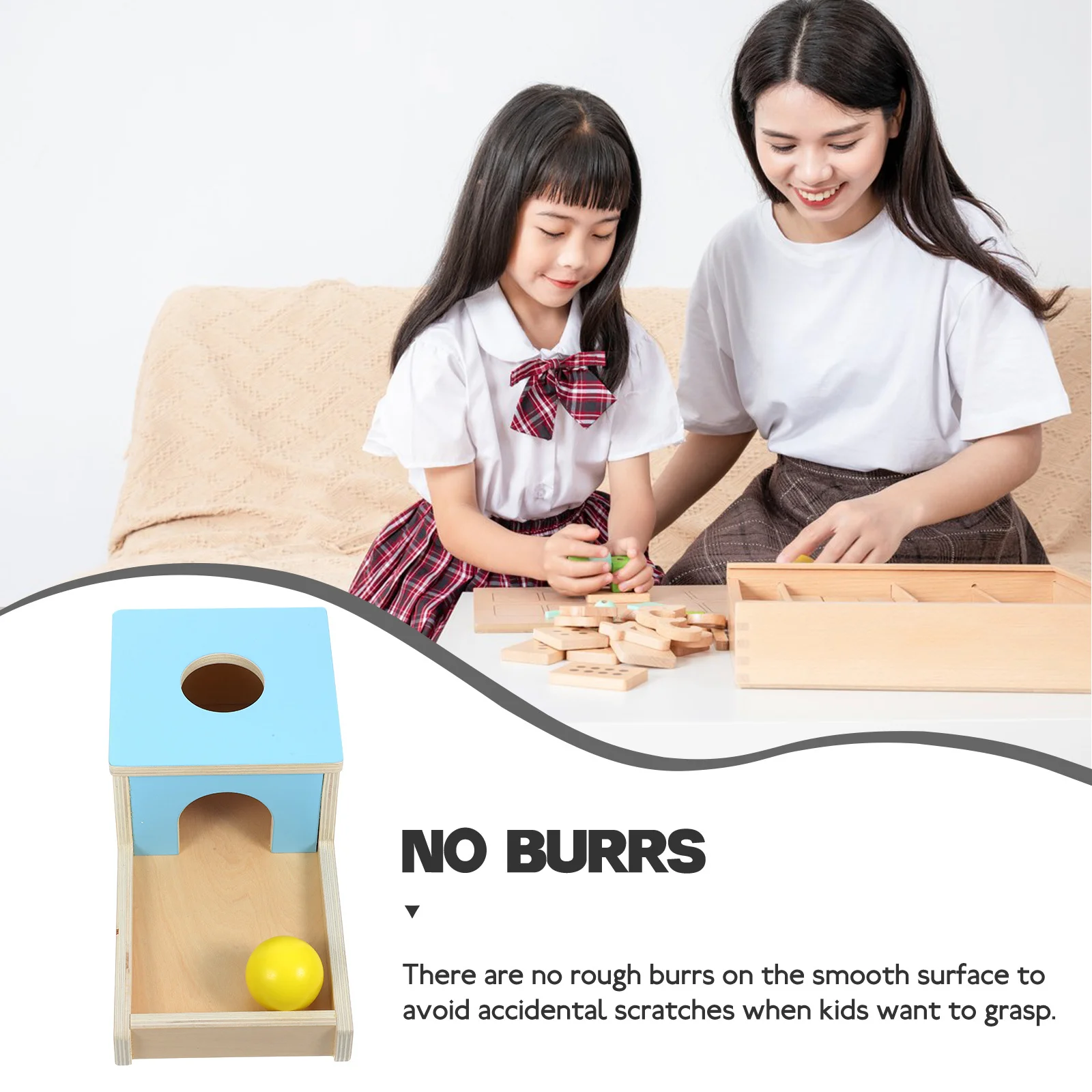 1 set 1 Set Of Kids Ball Drop Box Wooden Baby Cognitive Learning Game Montessori Fine Motor Skills Toddler