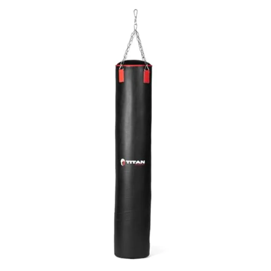 Muay Thai Heavy Bag Eight Strikes for training synthetic leather black durable and tear-resistant