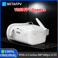BETAFPV FPV Goggles VR03 4.3inch 800*480px HD High Brightness LCD with DVR Recording 48CH NTSC/PAL for FPV RC Quadcopter/ Drones