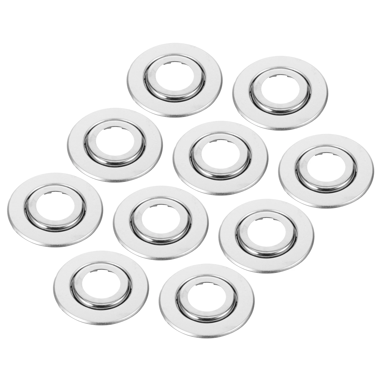 

10pcs Fire Sprinkler Double Disc Decorative Cover Stainless Steel Wall Flange Pipe Cover for Sprinkler Heads Ceiling Decoration