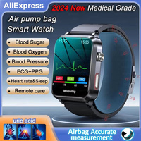 2025 New Air Pump Airbag Accurate Measure Blood Sugar Smart Watch Men ECG+PPG Blood Pressure Fitness Sport SmartWatch For Xiaomi