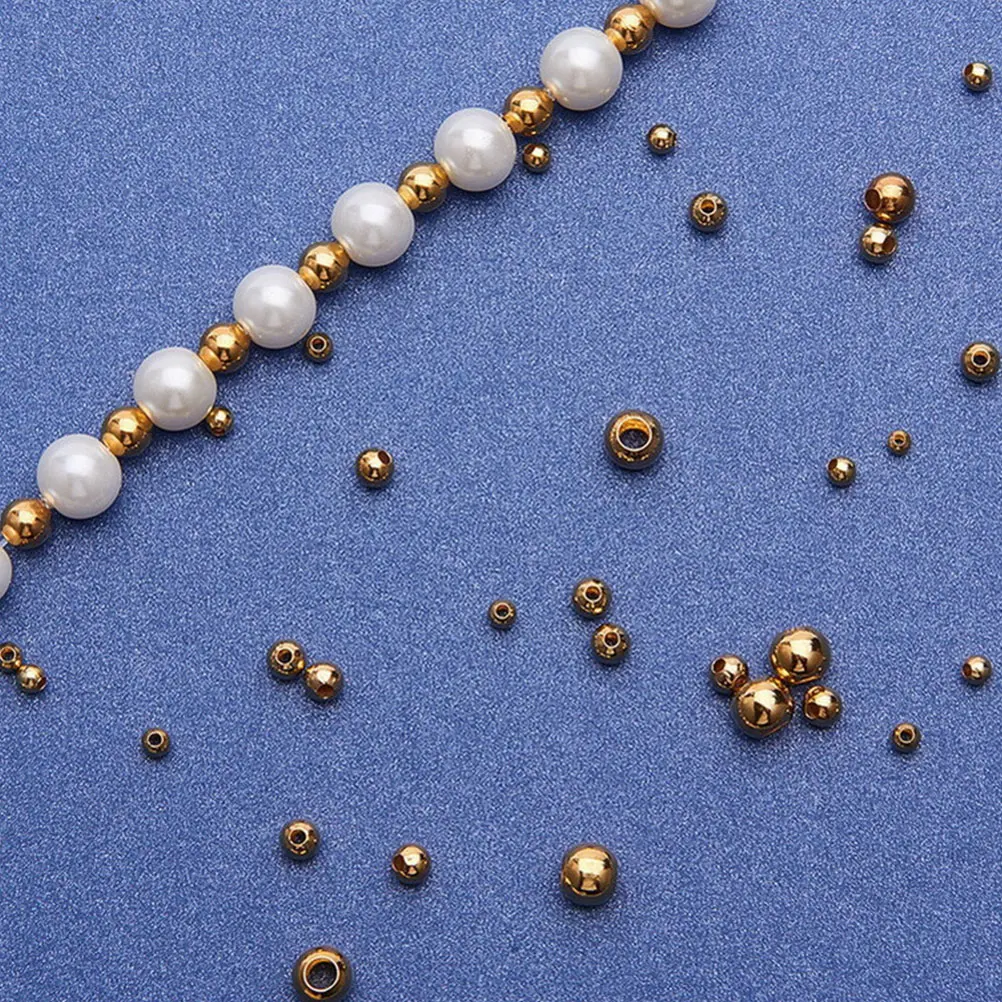 

Bead Accessories Beading Making Spacer Metal Beads Jewelry Golden Pendants Glossy Charms