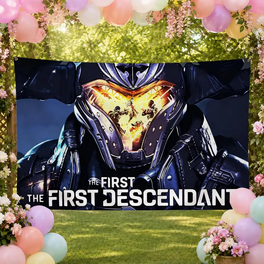 Game First Descendant Sci Fi RPG Flags Fan Banner Tapestry Wall Hanging Garage BarDorm Camp Party Outdoor Home Decor Gift