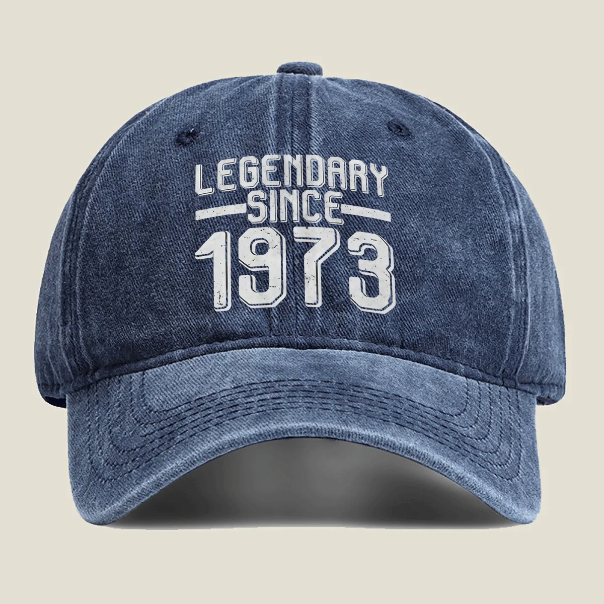 Legendary-Since-1973-Washed-Denim-Baseball-Cap-Unisex-Adjustable-Sun-Protection-Cap-for-Everyday-Outdoor-Wear