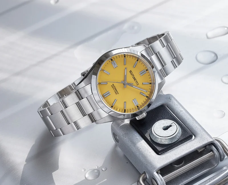 Scutumette S067 Klassische Herren-Automatikuhr mit festlichem Zifferblatt, luxuriöse Modeuhr, Edelstahl-Business-Armbanduhr als Geschenk – Detail 5