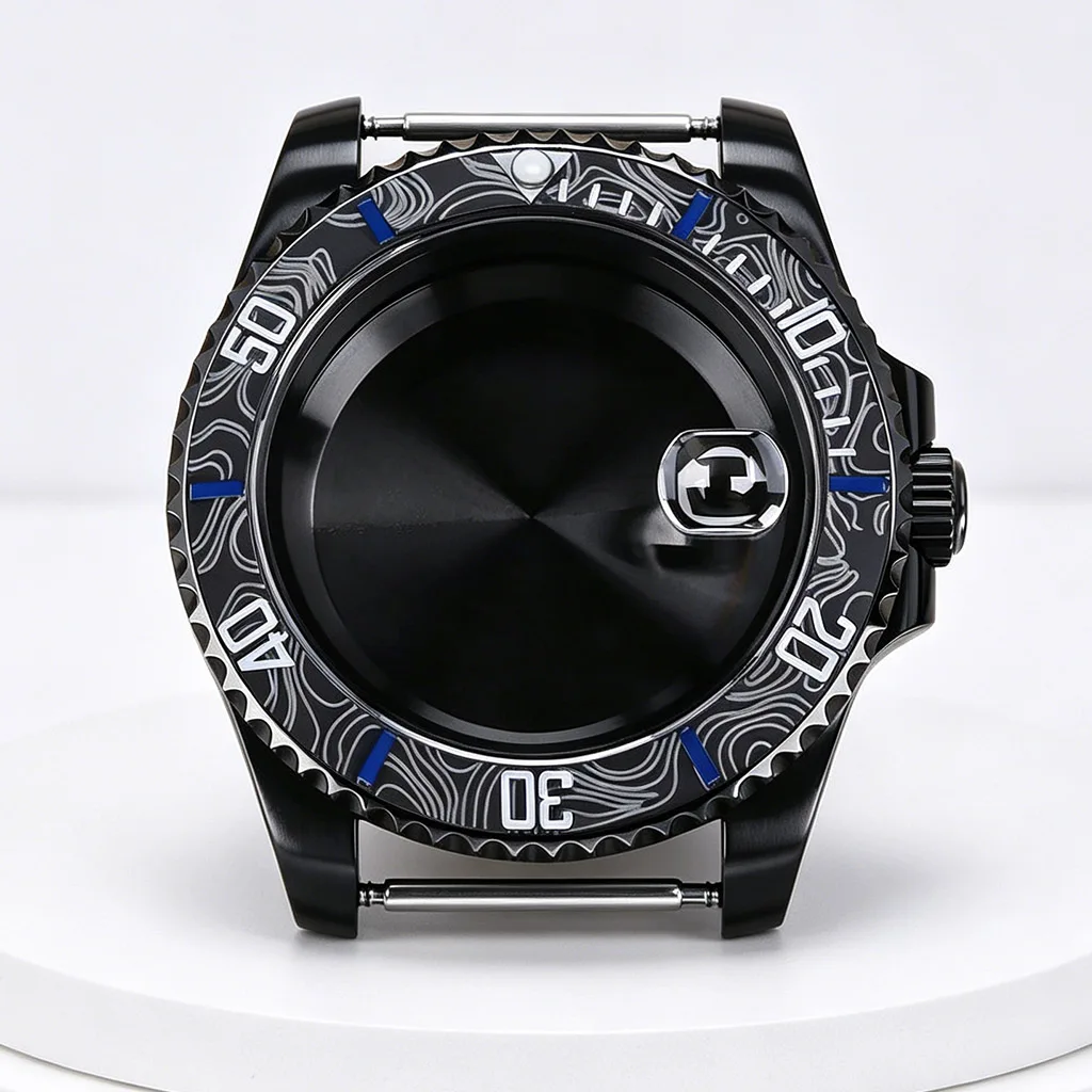 

Waterproof 40MM Black Watch Case Sapphire Glass For NH35 NH36 NH38 NH34 Miyota 8215 ETA2824 Movt High Quality 316L Steel Parts