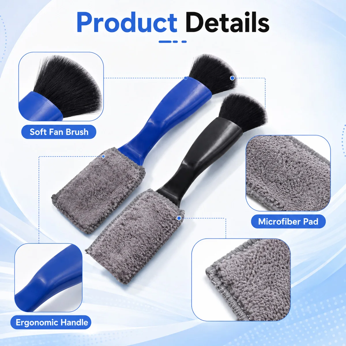 Double Ended Instrument Cleaning Brush Guitar String Cleaner Microfiber Dusting Tool For Guitar Bass Piano Violin Daily Tools