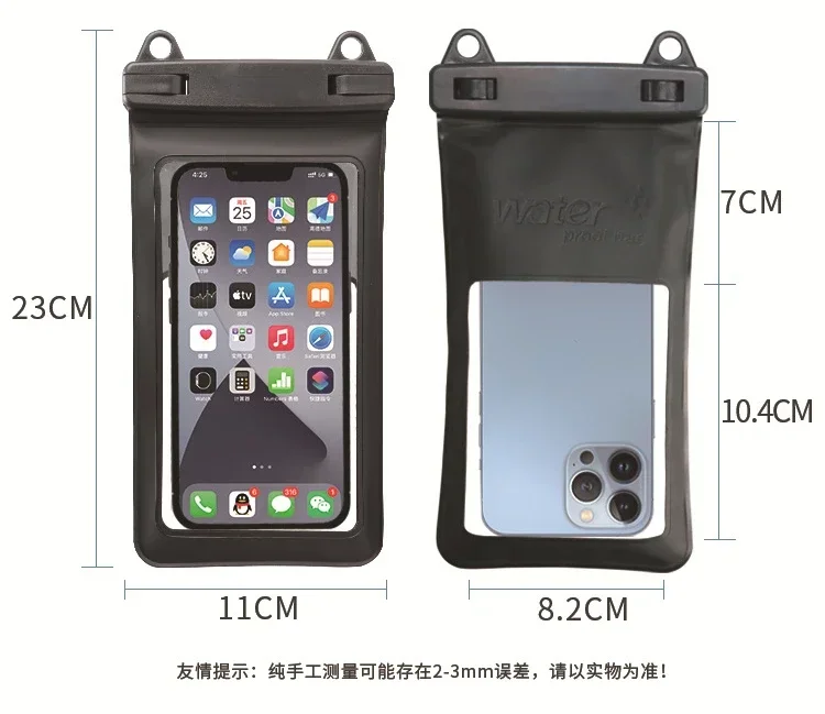Universal Waterproof Mobile Phone Case Diving Surfing PVC Bags 7.4 inch Phone Waterproof Pouch Cover Underwater Swimming Dry Bag