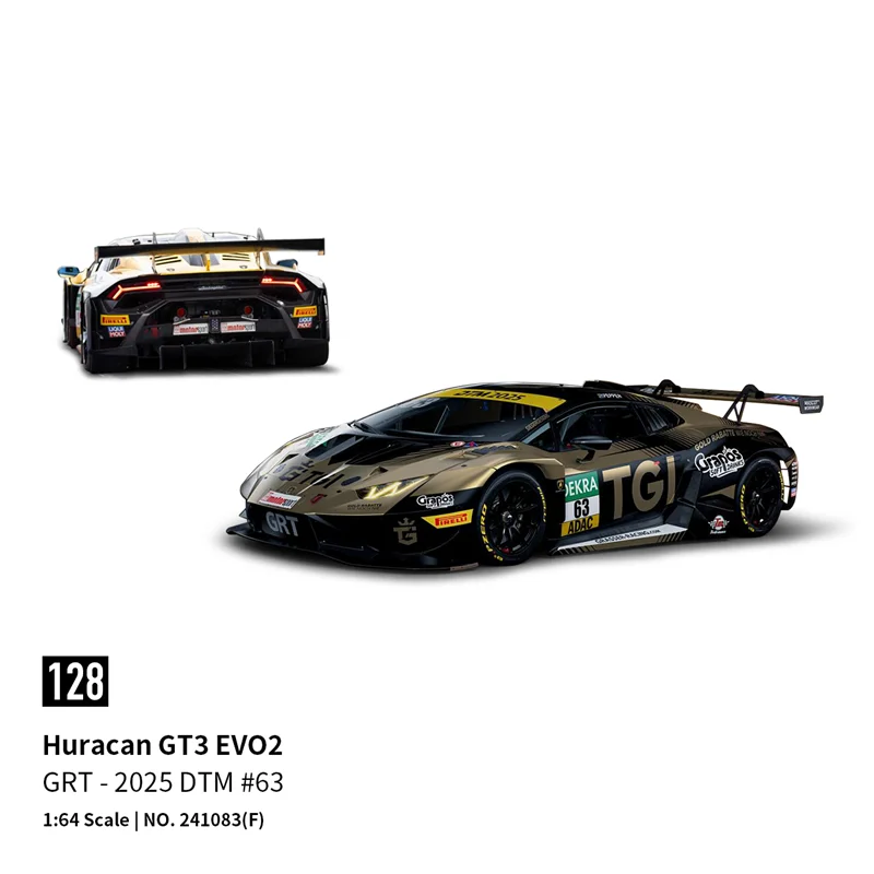 PreSale Trends Hobby TH 1:64 GT3 EVO2 Huracan GRT 2025 DTM Die-Cast Car Model Miniature Gifts