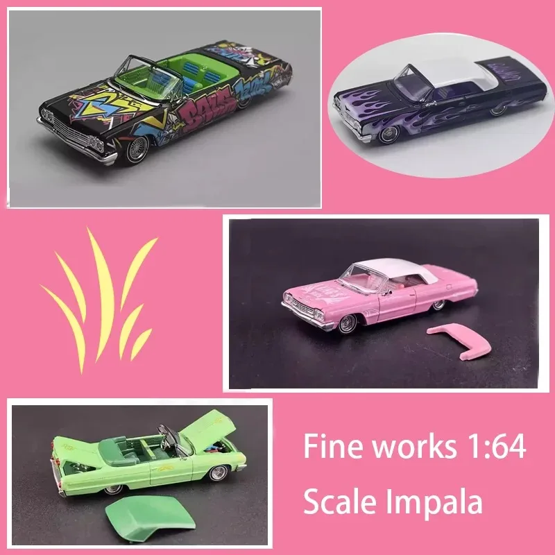 

Fine works Diecast Alloy 1:64 Scale Impala Car Model Classics Adult Souvenir Gift Static Display