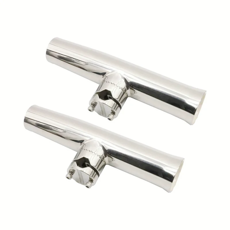 

ISURE MARINE 2Pcs Stainless Steel Tournament Clamp Fishing Rod Holder Rails For 1'' to 1-1/4'' Tube