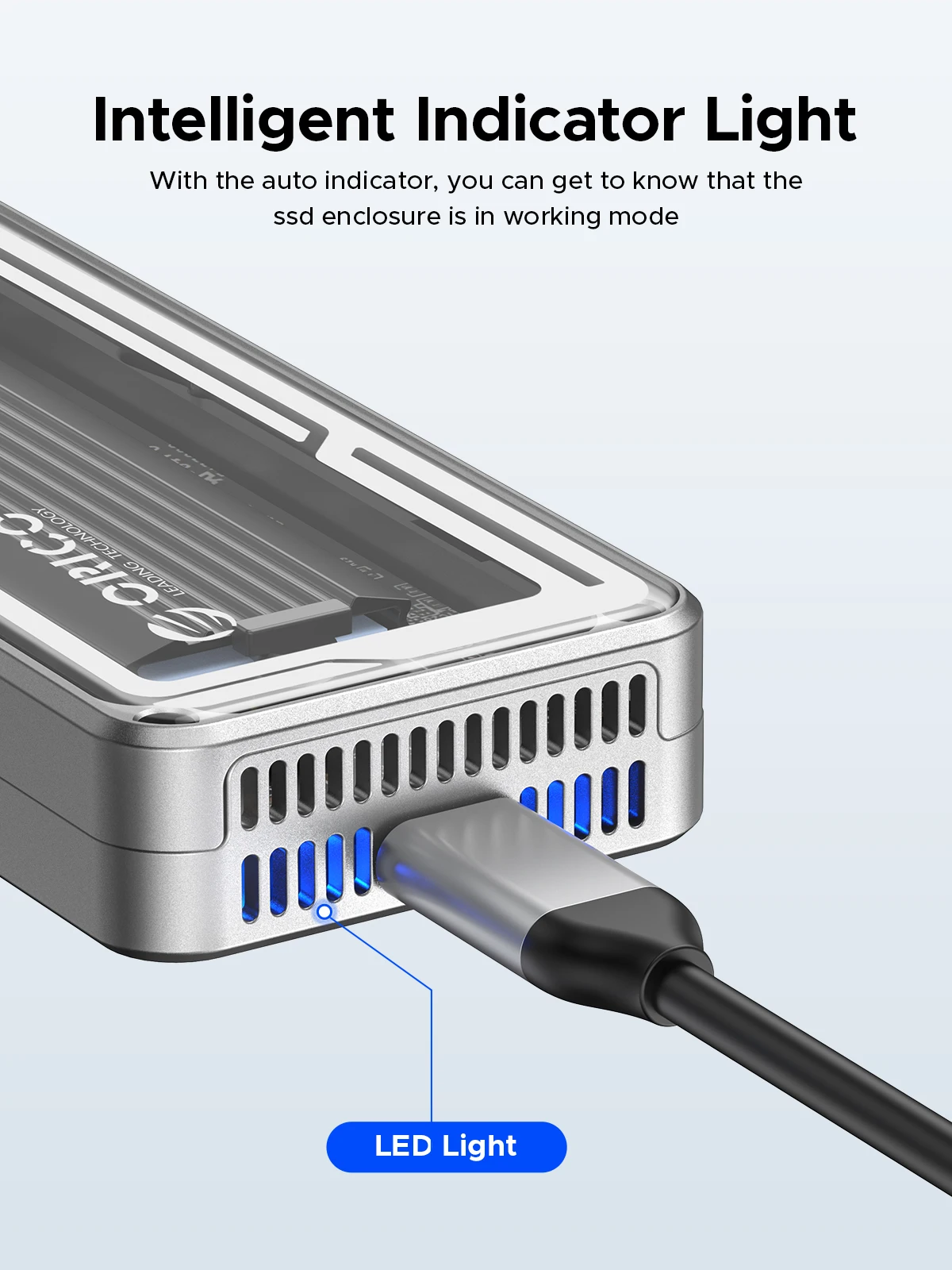 ORICO-Gabinete SSD de alumínio com ventoinha, 40Gbps, USB 4, M.2, 8TB, PCIe4.0, NVME, compatível com Thunderbolt 3, Mac