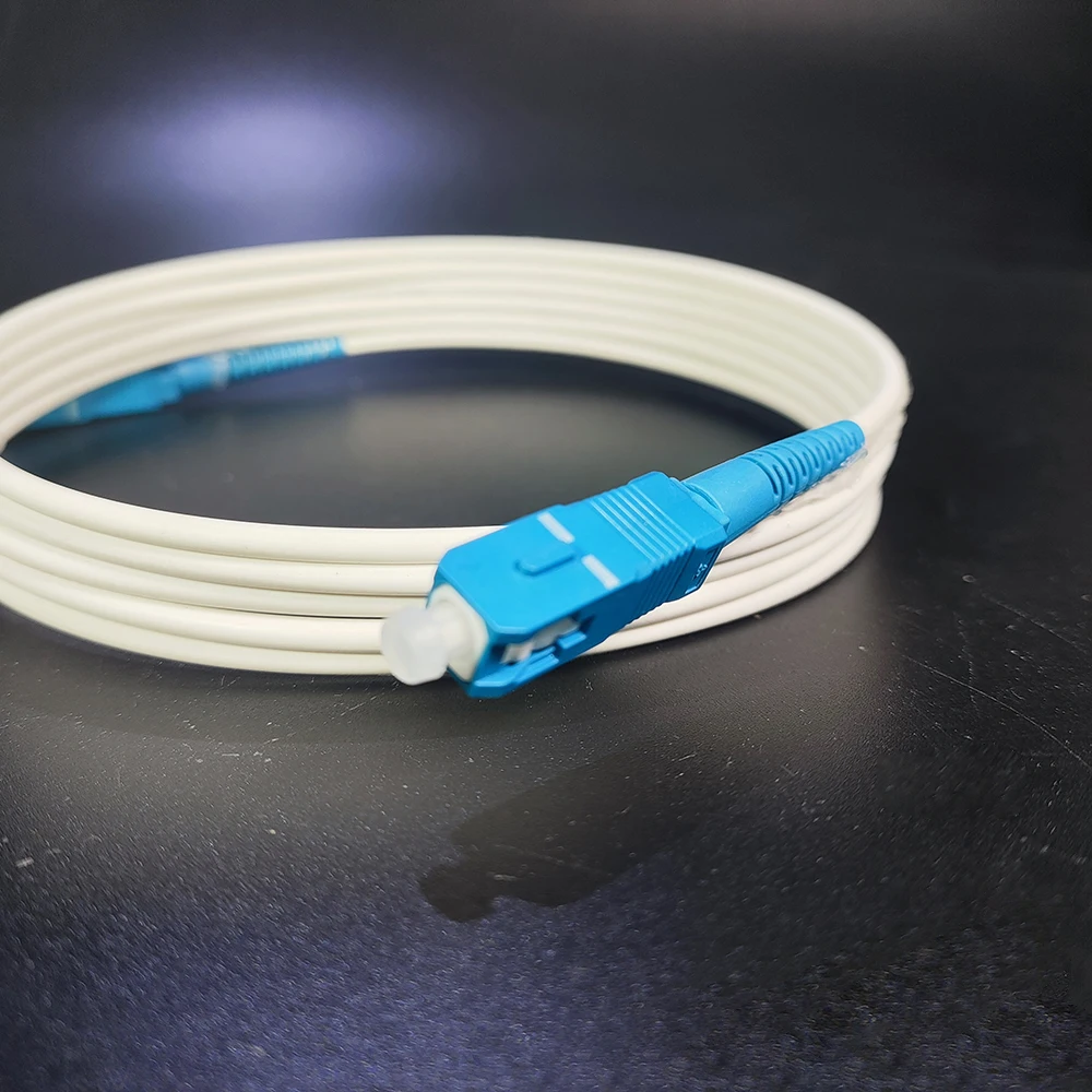 Cable de conexión de fibra óptica de 1M/1,5 M/2M SC/UPC-SC/UPC conectores de fibra óptica monomodo Cable de extensión de 3,0mm fibra óptica