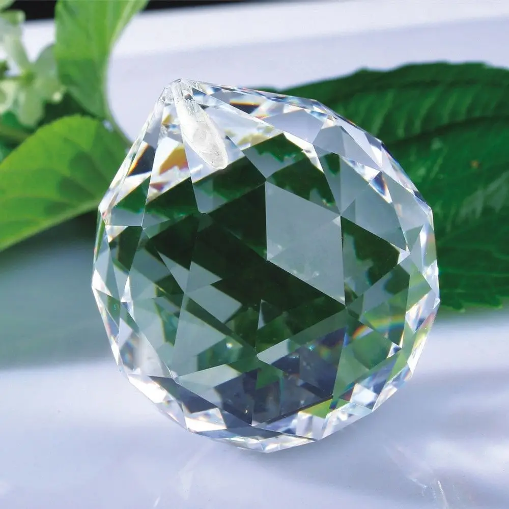 30mm DIY Accessories Lamps Decoration Crystal Ball Glass Faceted Home Decor Chandelier Hanging Pendant