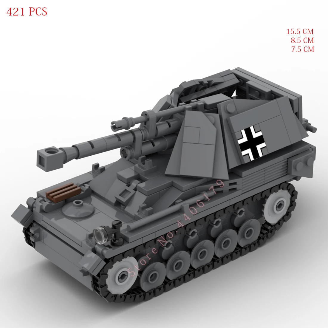 hot military WWII German Army Wespe Sd.Kfz.124 weapons tank vehicles North Africa Blitz war brick model Building Block toys gift