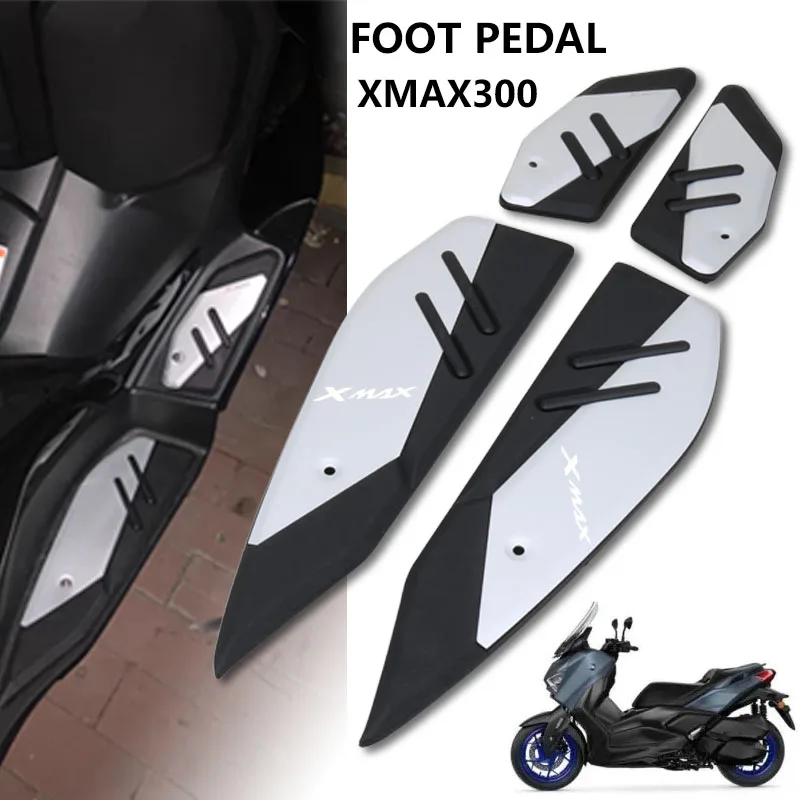 Motorcycle Accessories Modified CNC Footboard Steps Footrest Pedal Foot Plate Fit For XMAX300 XMAX 300 X-MAX300 X-MAX 2023