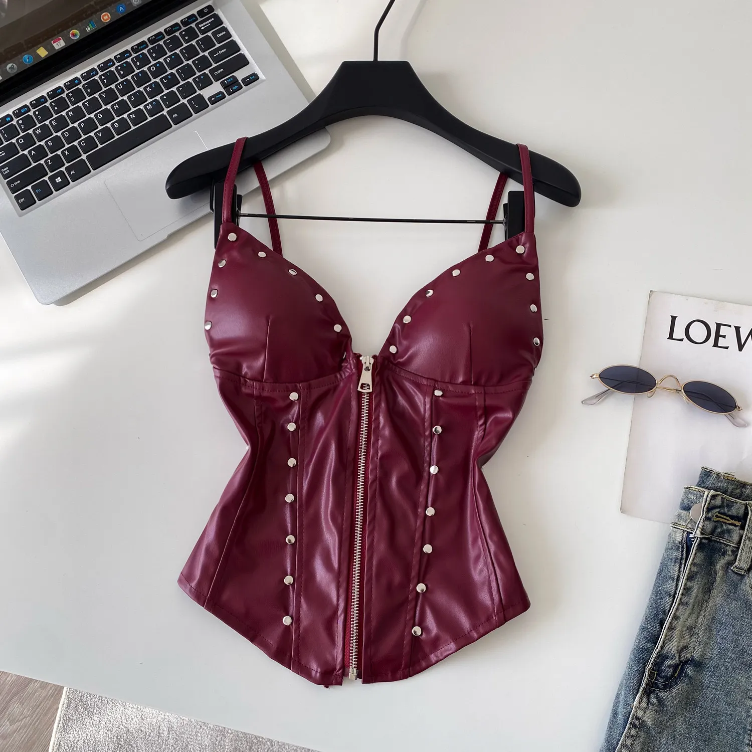 Tops Women Top Tanks V Neck Sleeveless Camis Sexy Y2k Streetwear Backless High Waist Elegant Work Slim Fit Tight Waist 2026