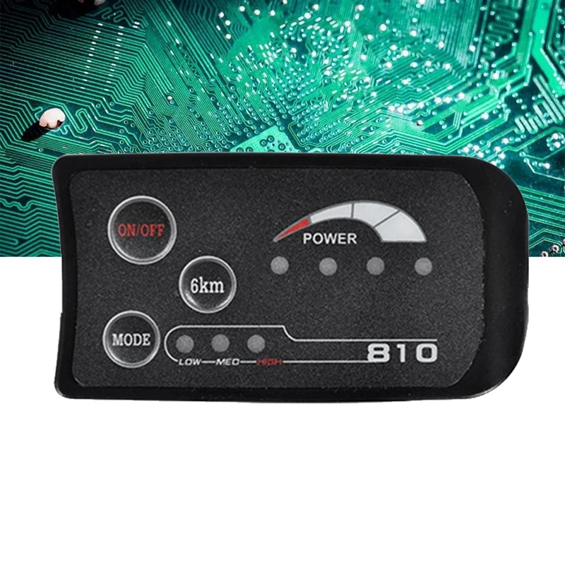 SM 6PIN S810 E-Bike LED Display Meter 36V IP65 UART Protocol For Electric Bicycle Electric Bike Meter Parts