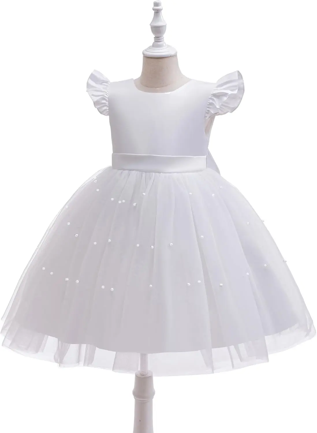 Bloemenmeisje chiffon jurk kinderen bruidsmeisje bruiloft, verjaardag communie prinses tutu jurk, elegante formele gelegenheid jurk