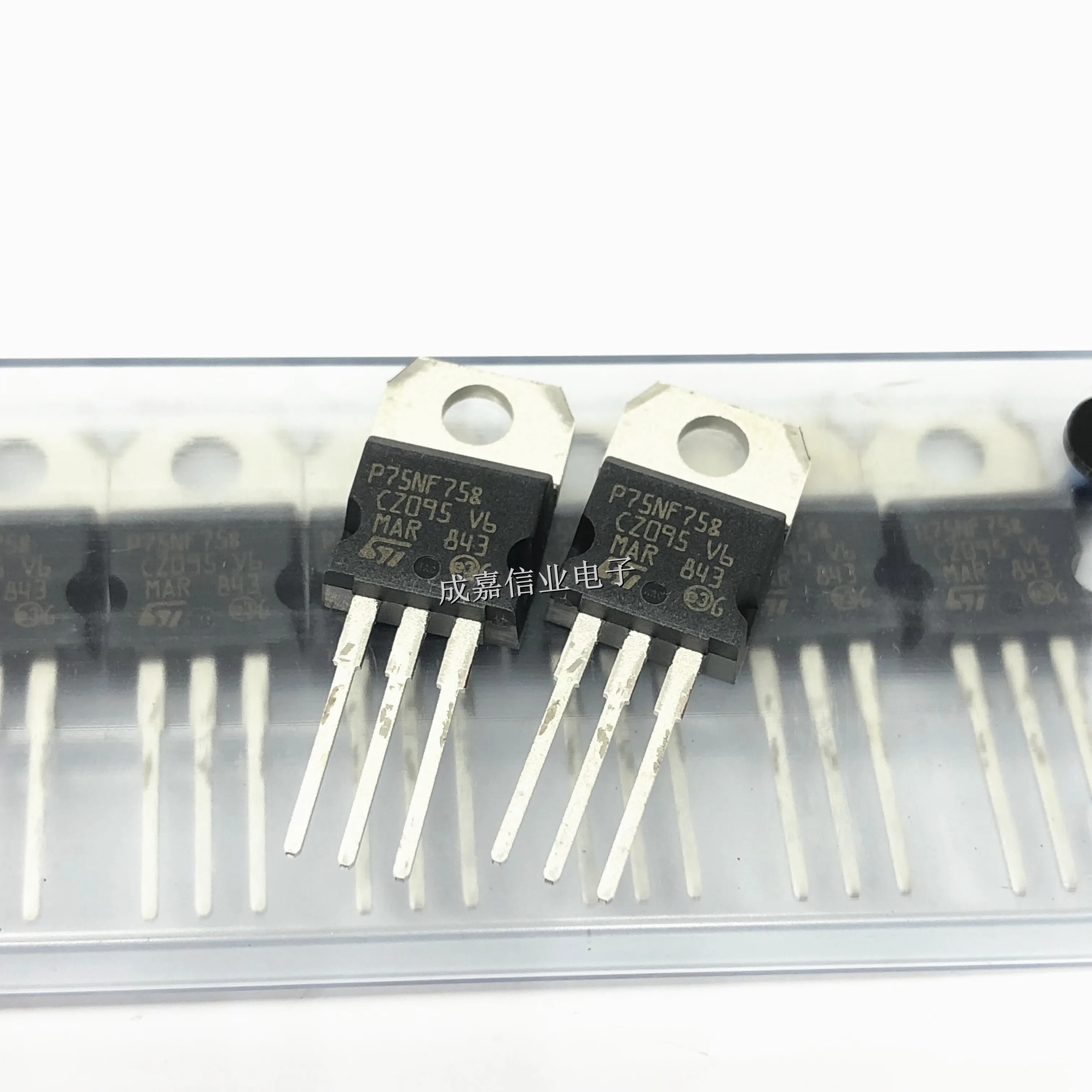 10pcs/Lot STP75NF75 TO-220-3 MARKING;P75NF75 N-Channel MOSFETs 80A 75V 11mOhms Operating Temperature:- 55 C-+ 175 C