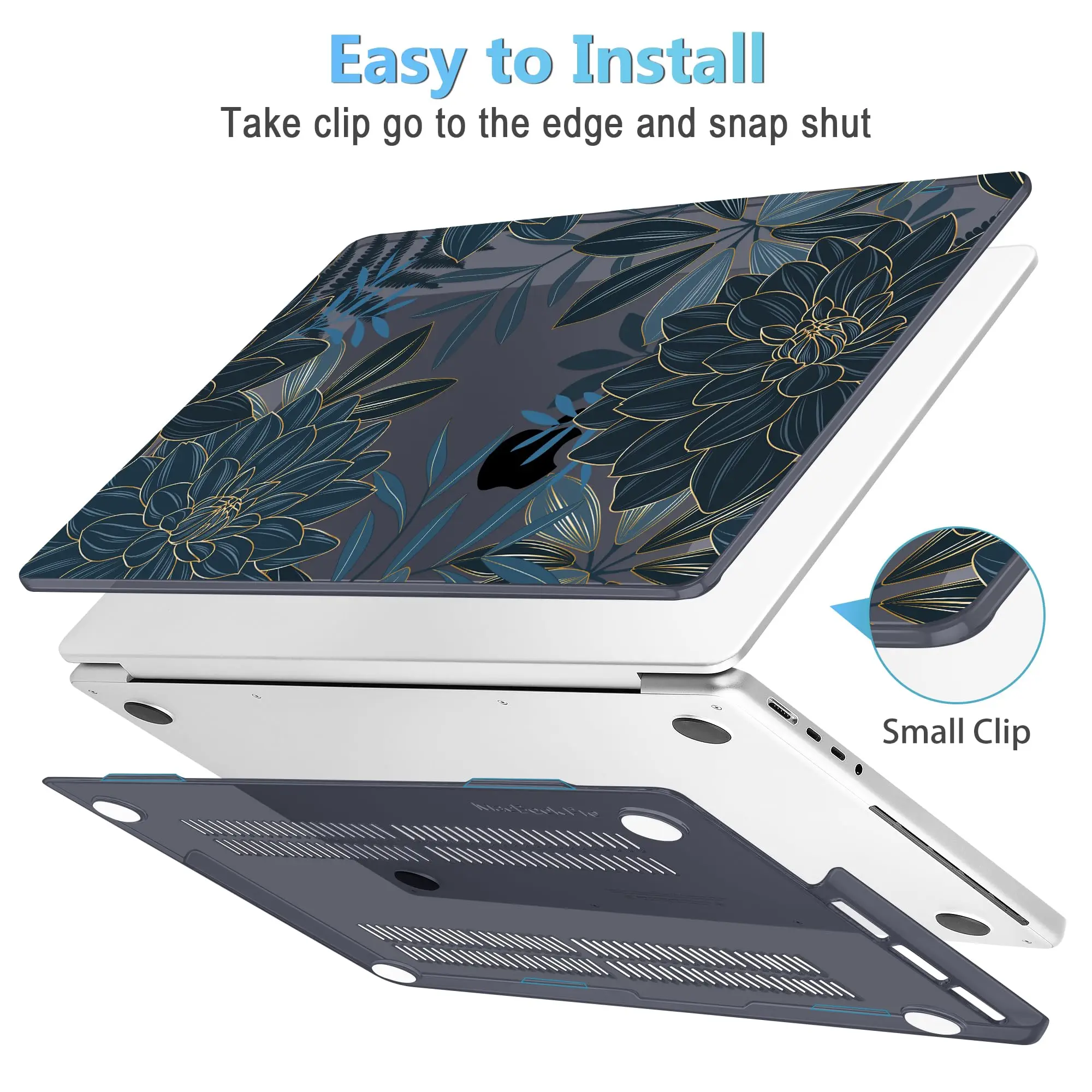 Etui na laptopa do Macbook Air 13 A2337 2020 A2338 M1 Chip Pro 13 2022 M2 Air 13.6 M2, etui na Macbook Pro 14 M4 2023 M3 Pro 16 — zdjęcie produktu 4