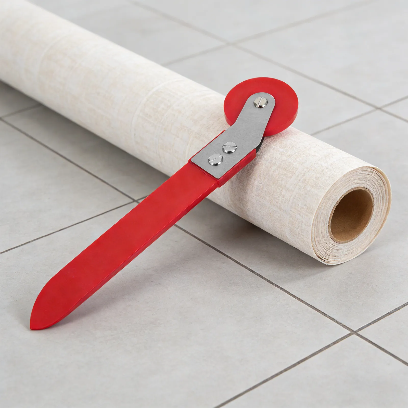 Wallpaper Seam Roller Stainless Steel Plastic Handle Wallcovering Installation Tool Seam Pressing Roller for Wallpaper Edges