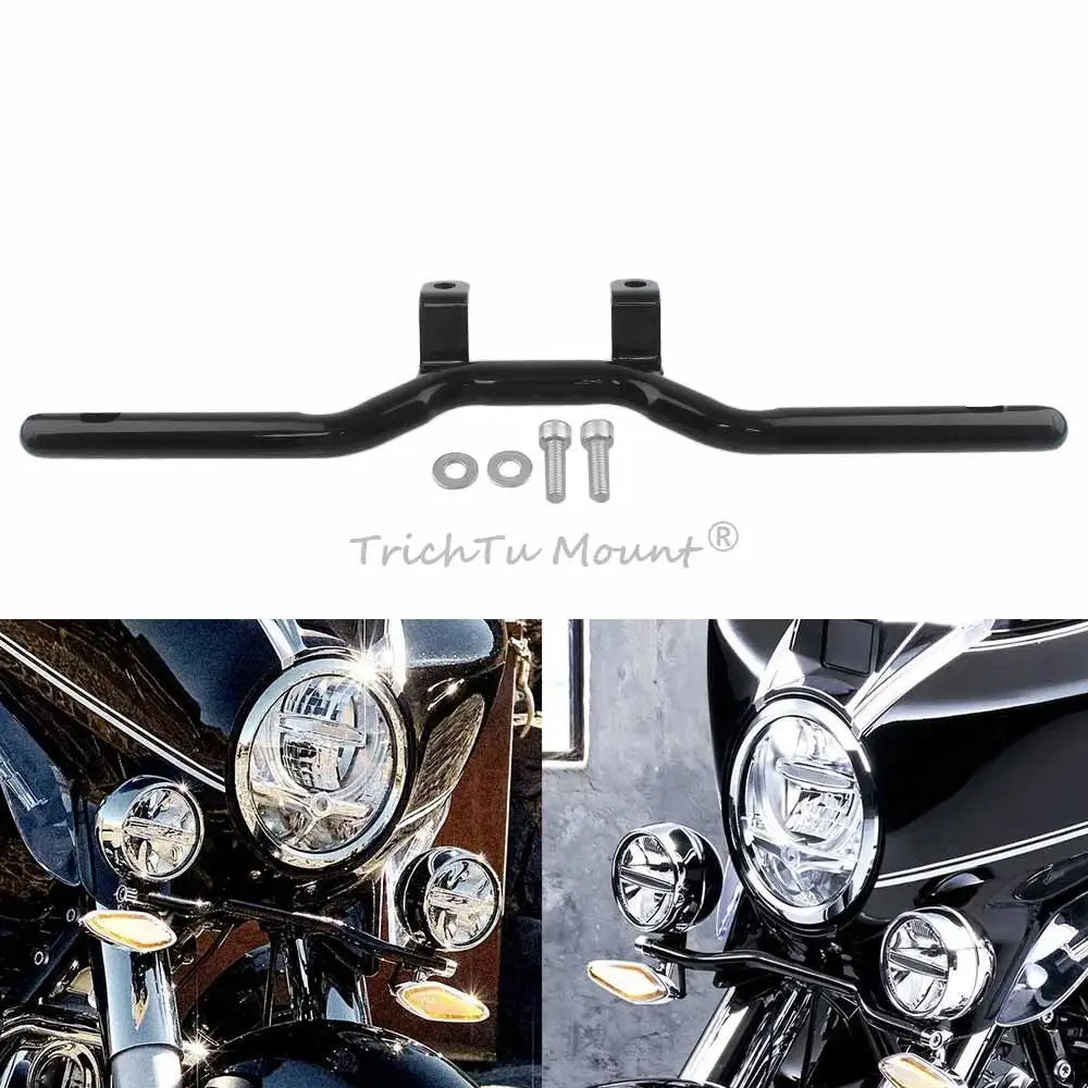 For BMW R 18 B R18B Bagger R18 2021-24 Motorcycle Accessory Spotlight Fog Lamp Auxiliary Light Bracket Black Spotlight Mount Bar