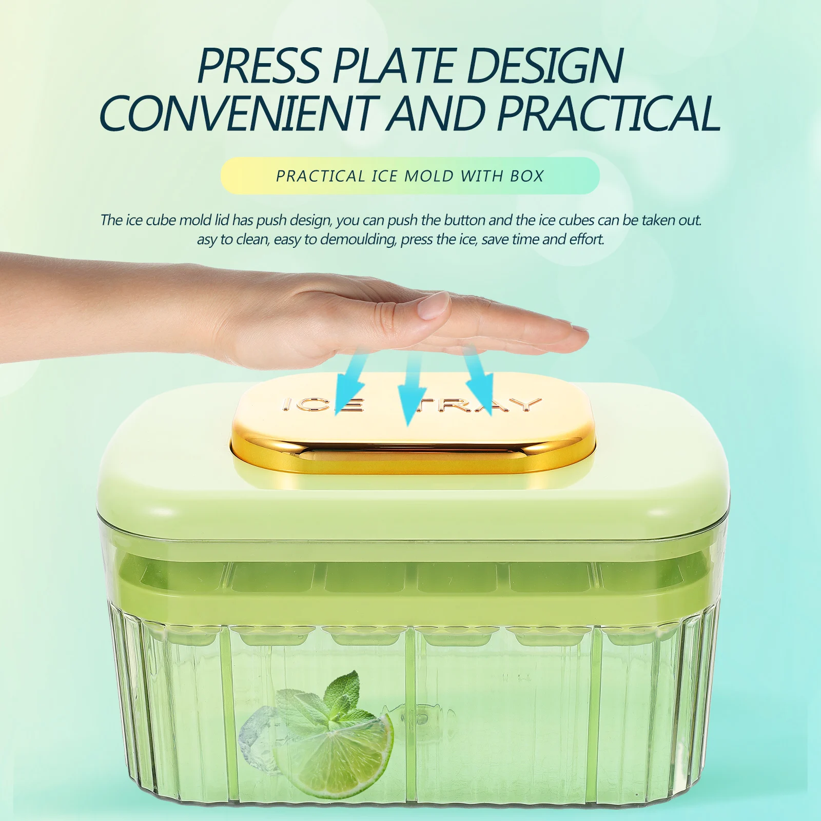 

1 комплект, гибкая форма для льда, коробка для быстрого удаления, дизайн, легко снимается, очистка для дома, отеля, напитков, вина, летняя форма для кубиков льда