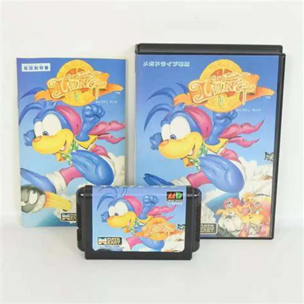 Benutzer definierte 16bit md Spielkarte mro/captain lang, etc mit uns/eur/usa/br/ru Box und manuelles Buch für Sega Mega drive Genesis Konsolen