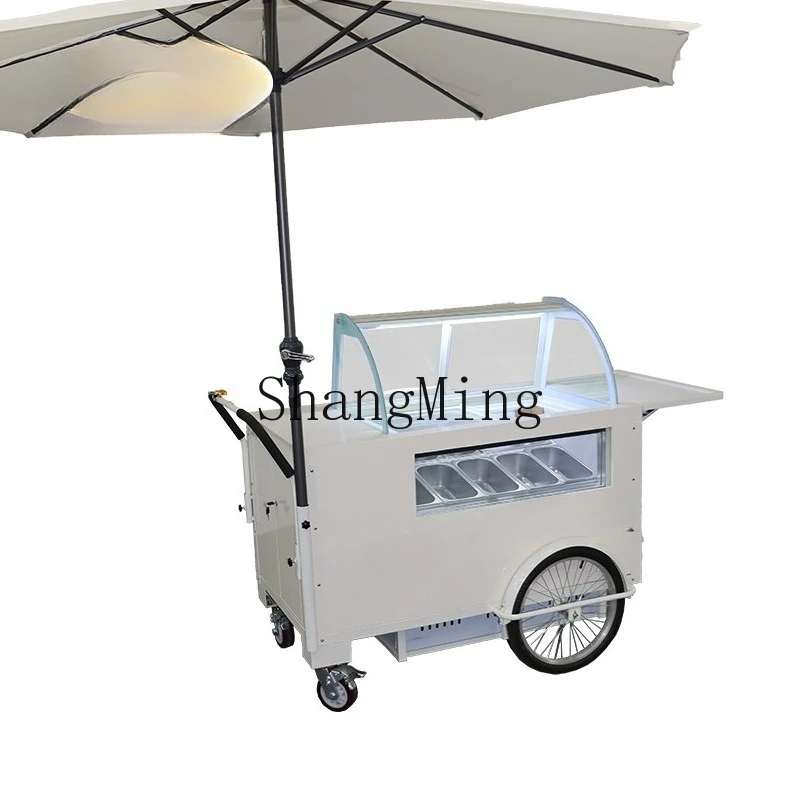 CL Ice Cream Cart Commercial Sales Vehicle Refrigerated Cabinet Scenic Takeaway Stall Snack Cart
