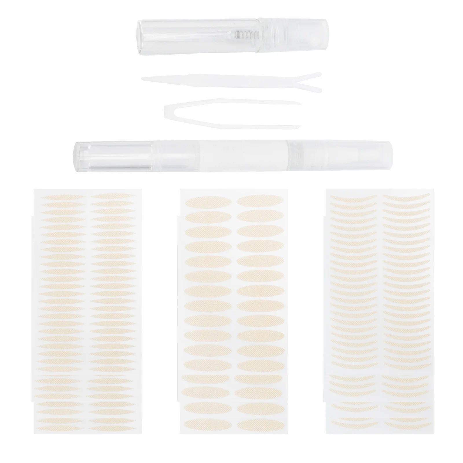 مجموعة واحدة من ملصقات الجفن المزدوجة الأنثوية الطبيعية غير المرئية وخفيفة الوزن وقابلة للتنفس لتشكيل العين، مستلزمات مكياج تدوم ولا تسبب ضررًا