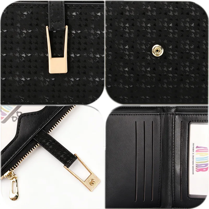 Western Pattern Design PU Leather Two Floded Women Wallet Large Capaity Coin Purse for Ladies