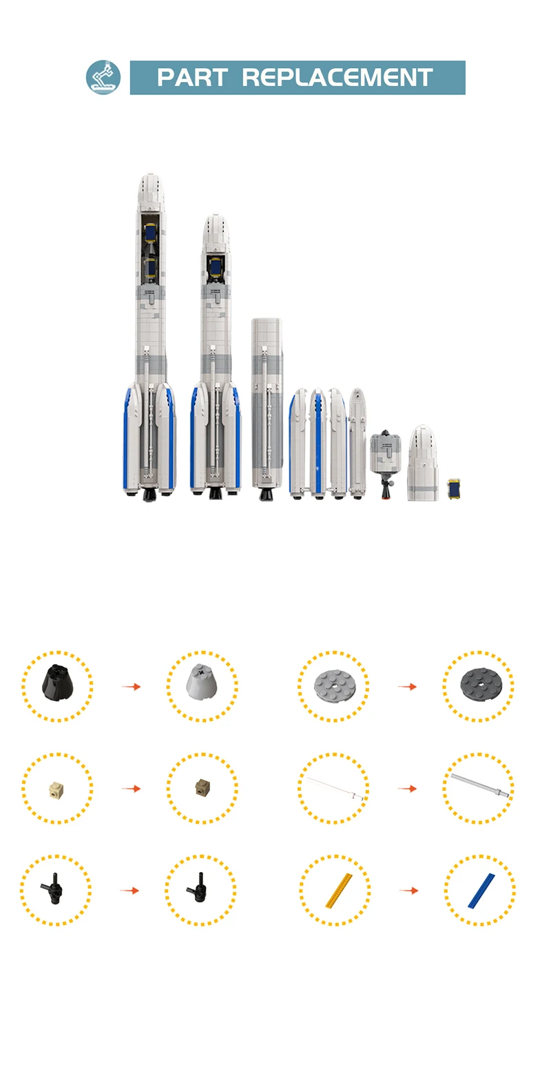 BuildMoc 1:110 Saturn V Maßstab ESA Arianespace Arianeal Rakete Baustein Set Raumstation Ziegel Modell Spielzeug für Kinder Geschenk