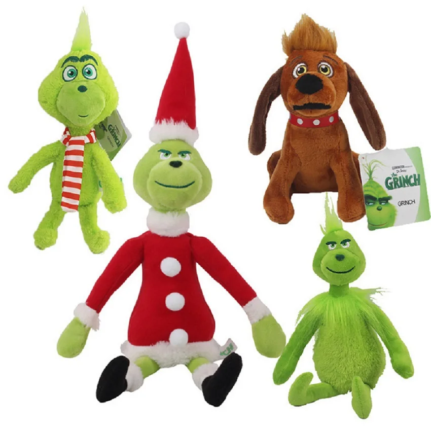 NUEVO Peluche de Grinch Navideño 2026, Monstruo de Pelo Verde, Muñeco de Regalo de Dibujos Animados Navideños para Niños