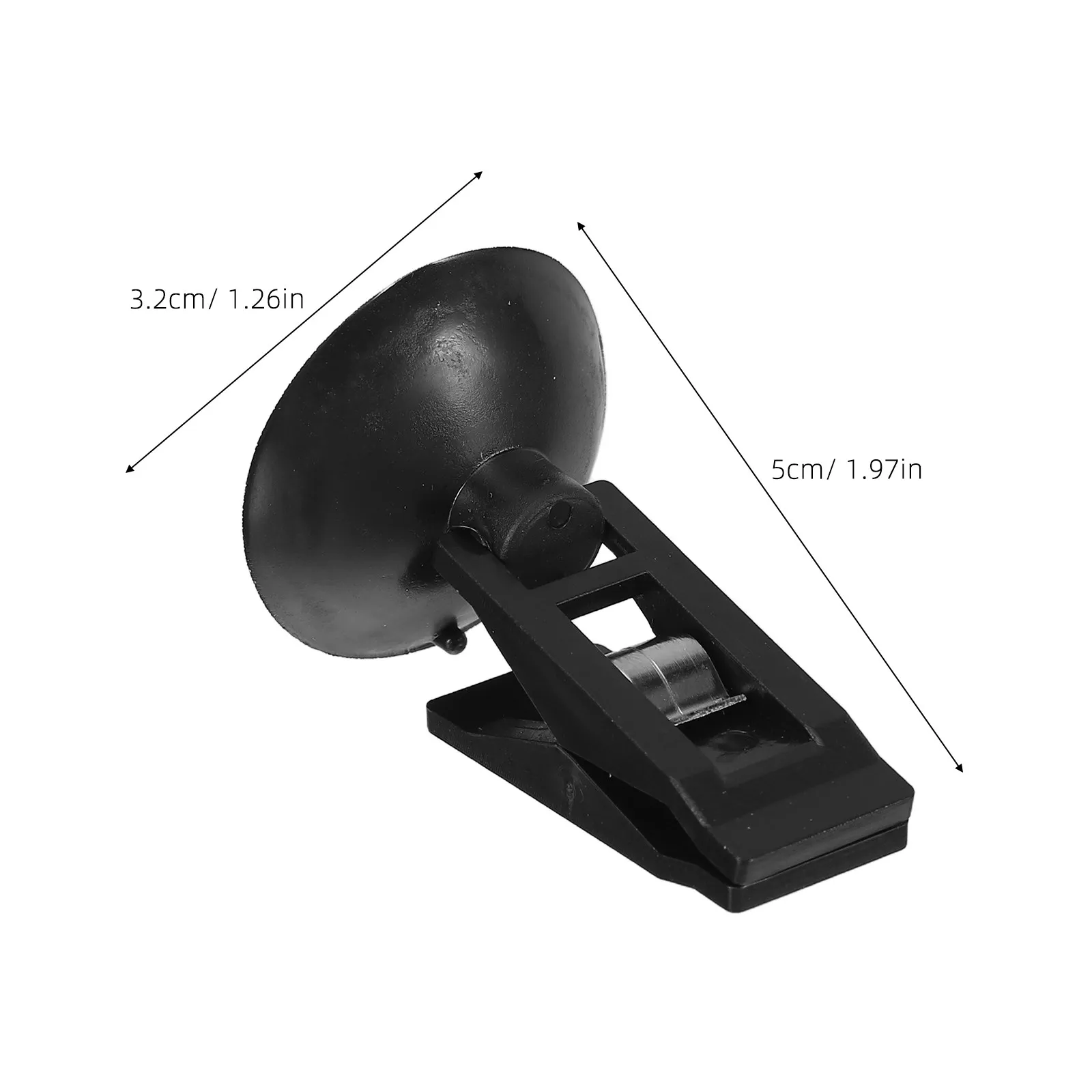 8Pcs Suction Cup Car Clips Black 1.97x1.26x1.26inch Windscreen Parking Permit Holder Ticket Bill Organizer Shower Curtain Clamp
