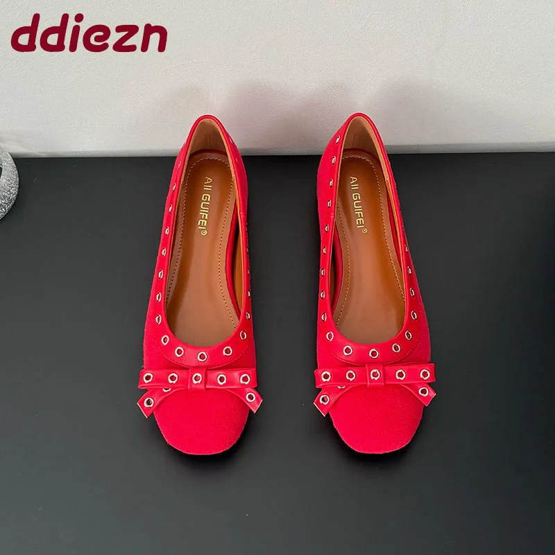 

Модные металлические женские туфли на плоской подошве с узлом-бабочкой, увеличивающие рост, женские туфли без шнуровки на плоской подошве, 2025 г.