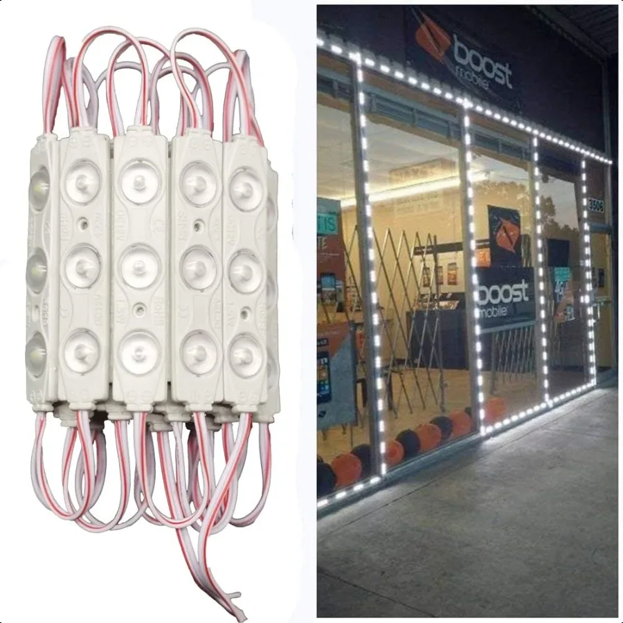 Modulo LED Luce decorativa a LED bianca 20 pezzi 9,8 piedi 2835 SMD 150LM per modulo LED IP65 Luce decorativa impermeabile per lettera Si