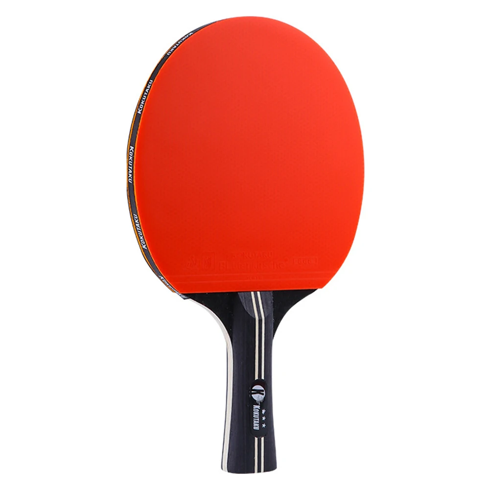 

Теннисная ракетка для настольного тенниса, красно-черная, с нескользящей губчатой поверхностью, для тренировок, для начинающих, деревянная