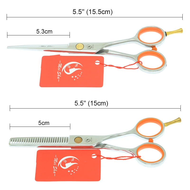 أدوات تصفيف الشعر من Meisha مقاس 4/5/5.5 بوصة مقص محترف للحلاقين مقص للتخفيف أدوات تصفيف الشعر لوازم الصالونات A0051A